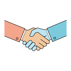 Business Partnership Handshake Color Vector Icon