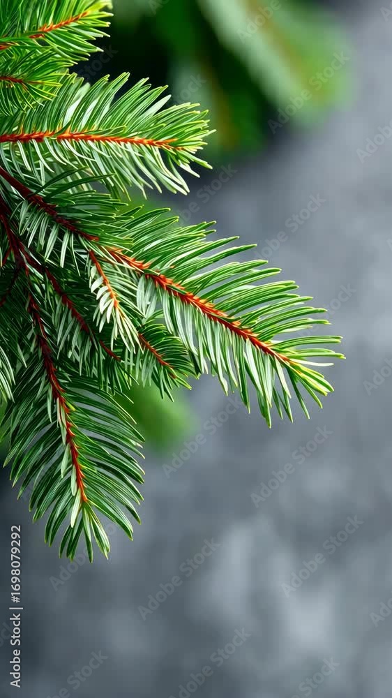 Poster captivating view of dense pine needles displaying their rich green hues and fine textures under soft