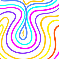 Vibrant hand drawn abstract swirls pattern seamless colorful psychedelic art texture background isolated on transparent background Hand Draw Line ART