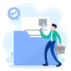 Illustration vector graphic cartoon character of document