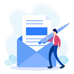 Illustration vector graphic cartoon character of document