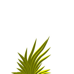 Exquisite hand drawn art of vibrant green leaves with detailed textures perfect for nature decor and graphic design projects isolated on transparent background Hand Draw Line ART