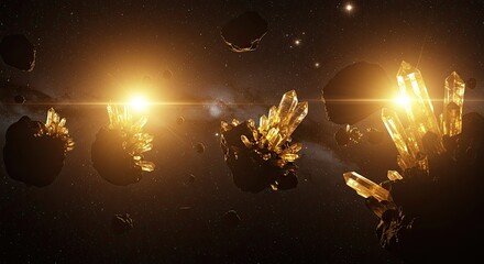 Sparkling crystals in a cosmic nebula