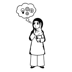 Woman generating ideas 