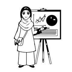 A woman doing business presentation 