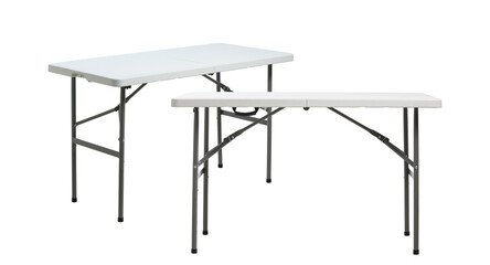 two foldable tables on transparent background
