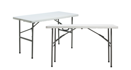 two foldable tables on transparent background