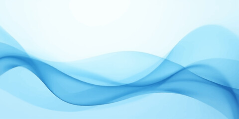 Fototapeta premium Abstract blue wave background with flowing lines and smooth light design