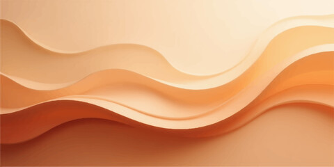 Abstract orange wave vector background with flowing curves and artistic texture