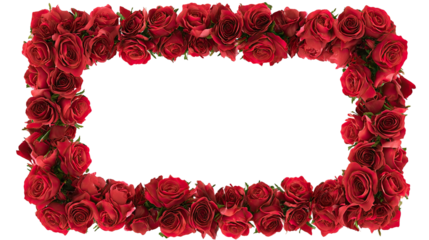 Red rose border frame