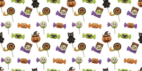 Spooky Sweet Halloween Candy Pattern: A Delightful Design for Autumn Festivities