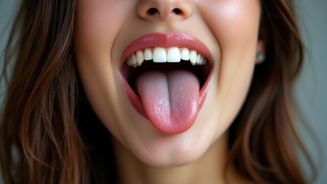 woman  opened her mouth.