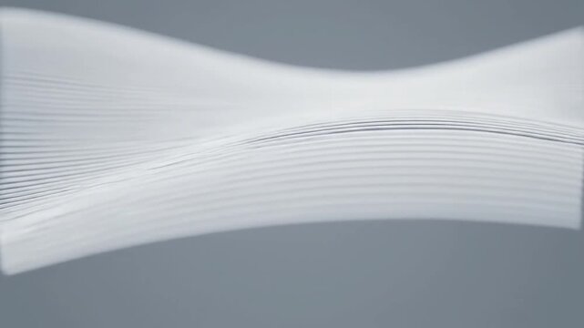 Abstract white parallel lines moving in a seamless wave pattern ideal for minimalistic design and