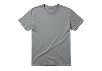 Naklejka premium Grey t shirt mockup clothing apparel template short sleeve shirt design presentation fashion illustration advertising image product showcase simple clothing casual wear garment fabric texture
