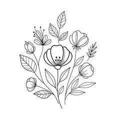 Minimalist Botanical Line Art