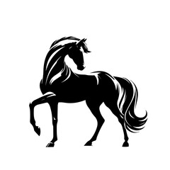 Graceful Horse Vector Illustration – Elegant Galloping Equine Artwork