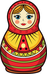 Christmas Cultural Fusion Adorable Russian Nesting Doll