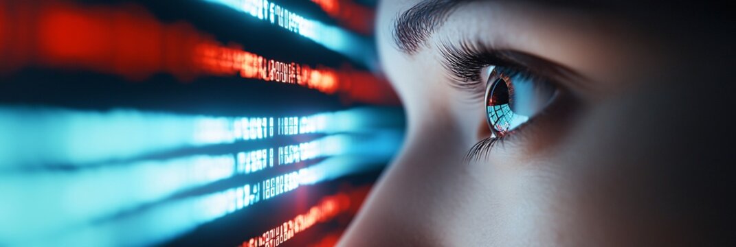 Medium shot of cyber scientist analyzing holographic quantum computing interface beside cryogenic chamber.