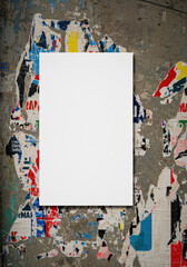 Fototapeta premium Blank White Sheet of Paper Framed by Urban Graffiti.