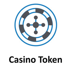 Casino Token Vector icon which can easily modify or edit