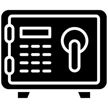 black safe icon clip art preview