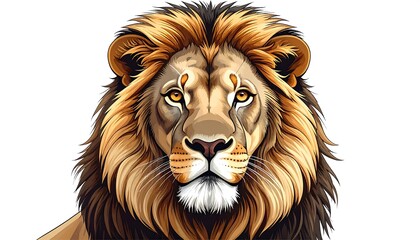 Fototapeta premium Lion's regal head portrait