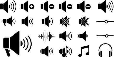 Volume vector icon symbol. illustration sign collection.
