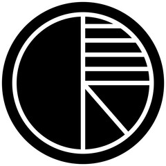 Half Pie Chart Icon