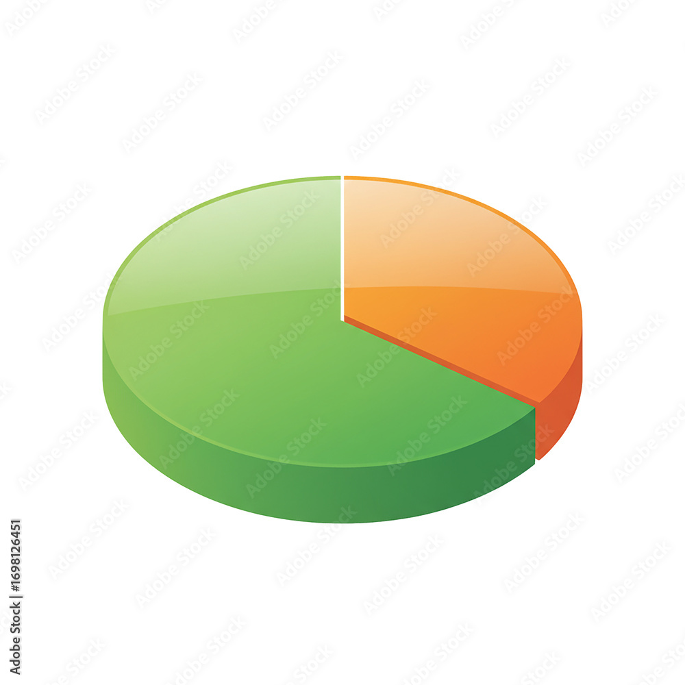 Poster dynamic 3d pie chart visualizes business growth and data analysis for modern presentations