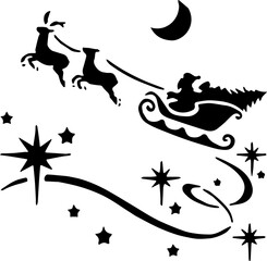 Santa Claus Christmas decorations vector illustration