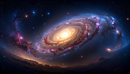 Spiral galaxy in deep space (4)