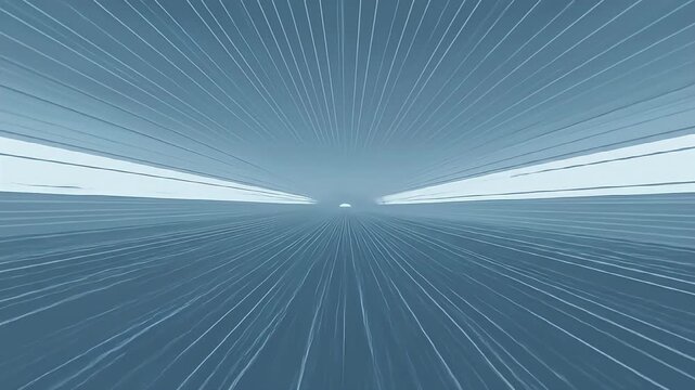 Abstract perspective view with parallel white lines converging to a vanishing point