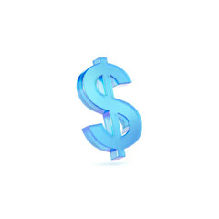 dollar sign on white background