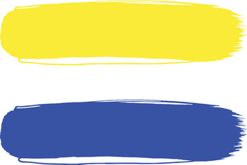 Obraz premium Bold brush strokes of yellow and blue create an abstract, artistic background.