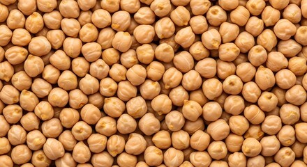 Abundant textured close-up of natural dried chickpeas, a wholesome and versatile ingredient for healthy cooking
