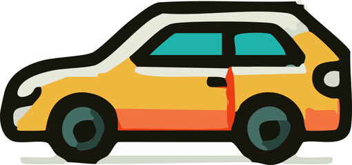 Naklejka premium a simple car illustration