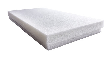 White foam padding, rectangular, two layers