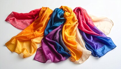 colorful scarf isolated on white