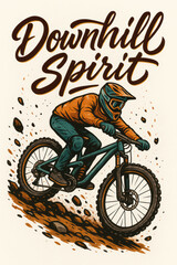Fototapeta premium Downhill Spirit Mountain Biking