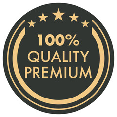 Premium Quality Badge – Gold Seal Vector for Branding