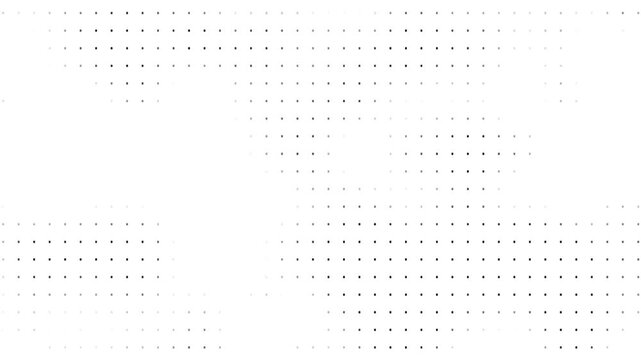 Abstract dot technology 4k loop motion background. Animated random dots  animation. halftone dot wave background. abstract dot pattern background texture.  halftone dot background moving seamless loop