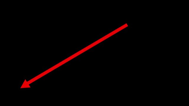 Abstract motion arrow rising transparent background. isolated business growth arrow 4k animation, arrowheads doodle   sign, business line arrow direction. motion graphic icon.