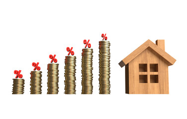 Real estate investment and financial growth concept on a transparent background, PNG file
