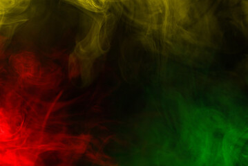 Red steam on a black background.