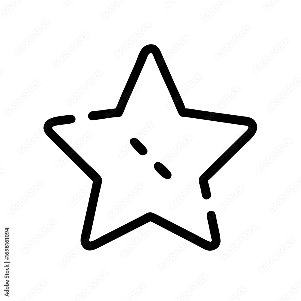 Aufkleber star outline icon vector illustration graphic design element for web and print design projects