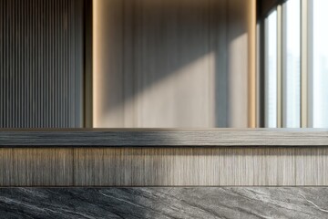 Modern Empty Countertop In Interior Design