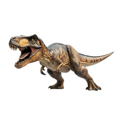 Obraz premium Dinosaur Prehistoric Predator: A formidable Tyrannosaurus Rex, prehistoric predator in the ancient era, its jaws wide open in a photorealistic rendering.
