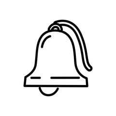 school bell icon vector. line style icon