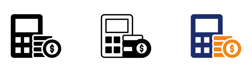 Budget Icon Collection Glyph & Mixed Style 