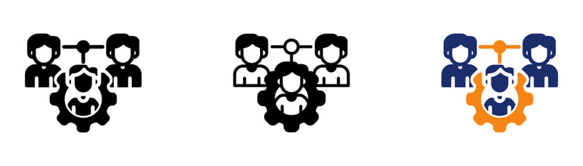 Stakeholder Icon Collection Glyph & Mixed Style 